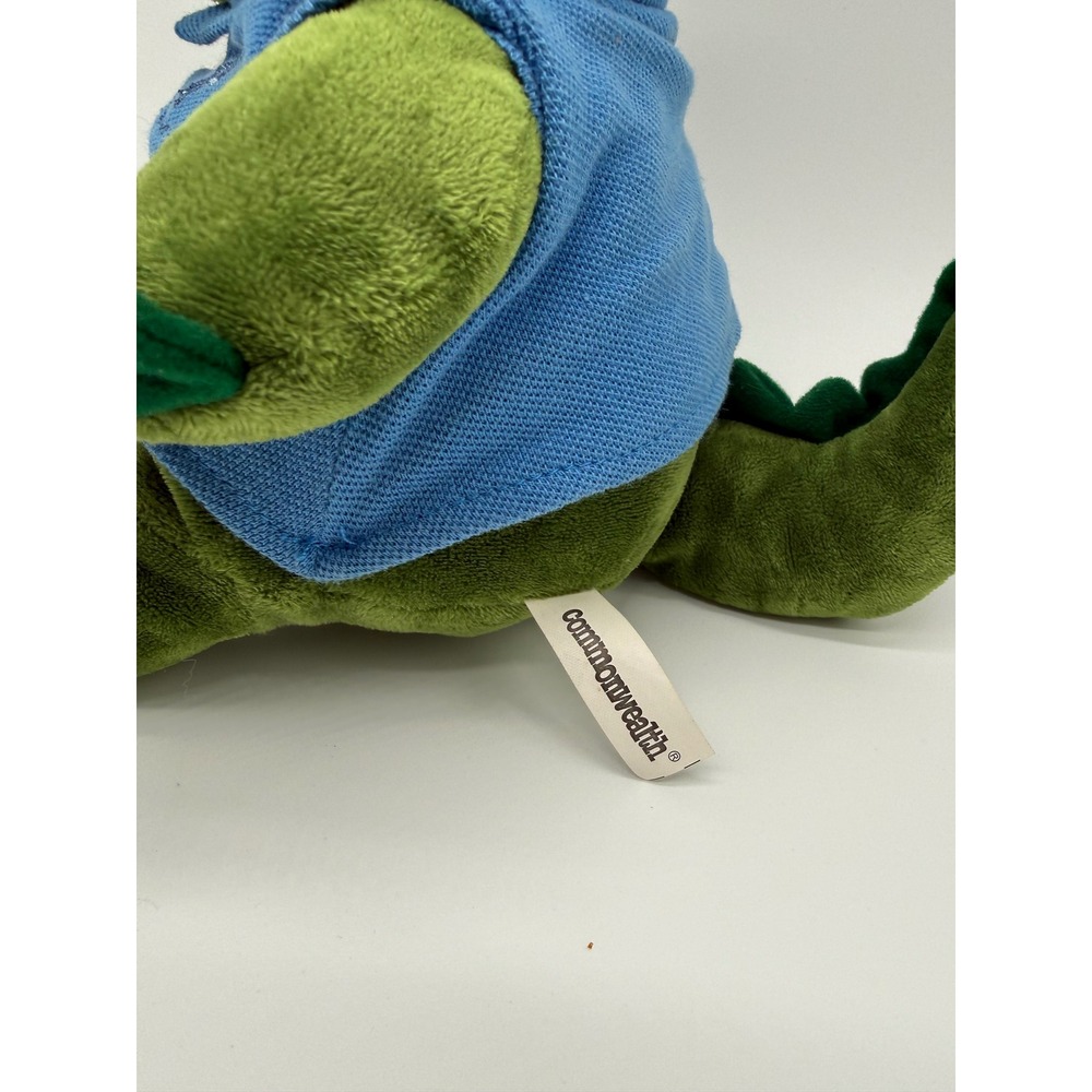 Vintage 2005 Commonwealth Le Harve Crocodile Alligator Plush Green Blue top new - Picture 4 of 7